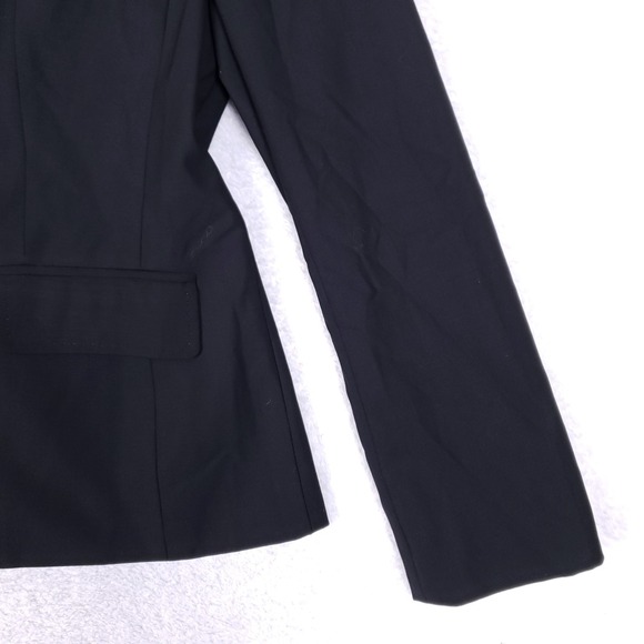 J.Crew Women's One Button Blazer Black Lined Tailored Jacket S/M Office Chic - Picture 3 of 11